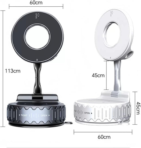 Generic 360 12-16 Upgraded Vacuum Magnetic Phone Mount Rotation, Foldable & Residue-Free, Fits iPhone Pro/Max & Most