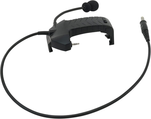 Microphone & PTT for Walker's Razor Noise Cancelling Headphones, Airsoft (Black)