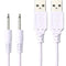 2 Pack Replacement USB Charging Cable for Rechargeable Massagers - 3.3ft, 2.5mm DC Cord