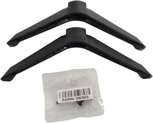D32H-J09, 2 Pack, 16 inches TV Stand Legs for VIZIO Black, ABS Material, Modern Style, Easy to Assemble, Height