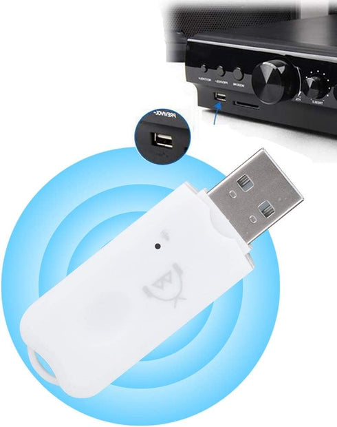 Mini USB Bluetooth Receiver, A2DP Music Wireless Adapter for Car AUX, Mobile Phone, Home Stereo System