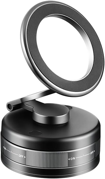 Caiwongtech Vacuum Magnetic Suction Phone Holder, 360 Rotatable Foldable Retractable Hands-Free Suction Cup