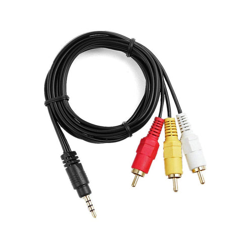 3.5mm Male to 3 RCA Male Plug AV A/V Audio Video Cable for Samsung Digital Camcorder SMX-F40 Series
