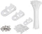 XVTHOAKU White Cable Zip Tie Mounts Kit-50 Pcs Cable Zip Tie Saddle Type
