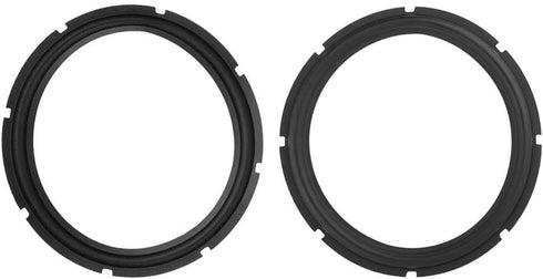 Zerone Speaker Rubber Surround Edge, 12inch Perforated Rubber Edge Rings for Speaker Repair, Black