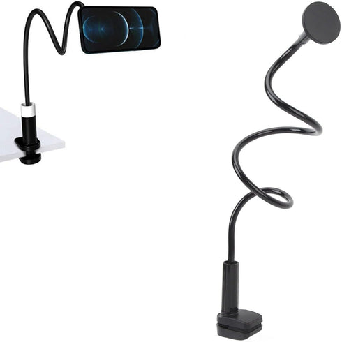 Phone Holder, Magnetic Flexible Long Arm Phone Mount for Desk, Bed, Bedside Table, Overhead Cell Phone Clip Bracket