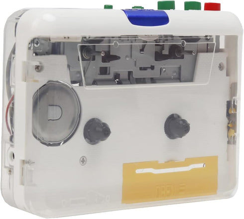 Yinhing Cassette to MP3 Player, Color Transparent Tape Player to MP3 Portable Stereo