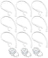 Universal 9 Piece Small Earhooks with Replacement Earbuds for Voyager Edge Wireless Bluetooth - Clear