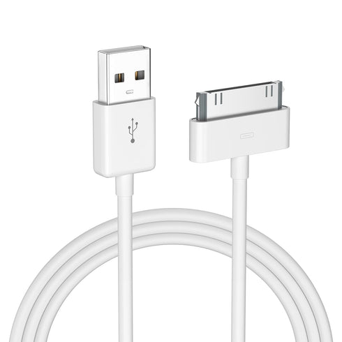sarmert 4.0ft Apple Certified 30 Pin USB Charging Cable for iPhone 4/4s, iPad 1/2/3, iPod Touch/Nano - White (1 PCS)