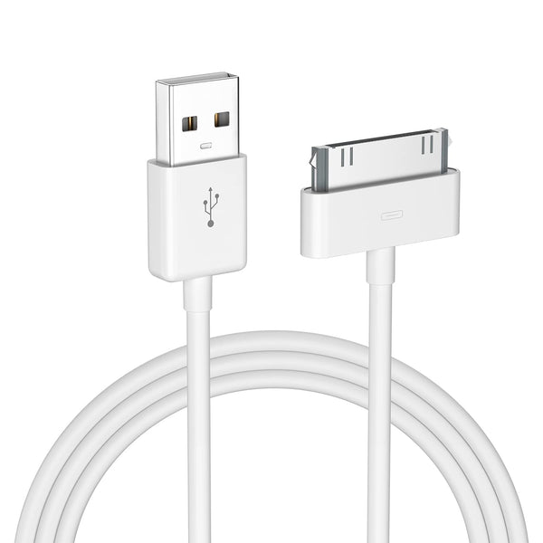 sarmert 4.0ft Apple Certified 30 Pin USB Charging Cable for iPhone 4/4s, iPad 1/2/3, iPod Touch/Nano - White (1 PCS)