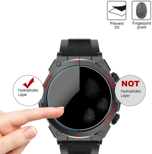 Screen Protector for S66 Smart Watch, 1.52-Inch, 9H Tempered Glass Protective Film (3PCS), Compatible with