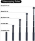 Generic 17.1" 43cm 1/4"-20 / Gimbal Extension Selfie Stick Compact Aluminum Portable Stabilizer Extension Rod, Foldable