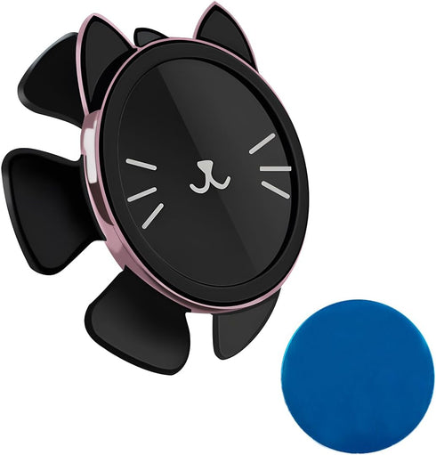 YoRise Cat Car Steering Wheel Phone Holder, Adjustable 360 Rotation Magnetic Phone Holder,