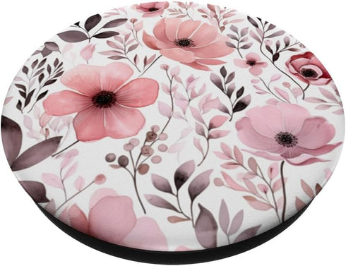 Pink Floral Flower Bouquet Cute Pattern PopSockets Standard PopGrip