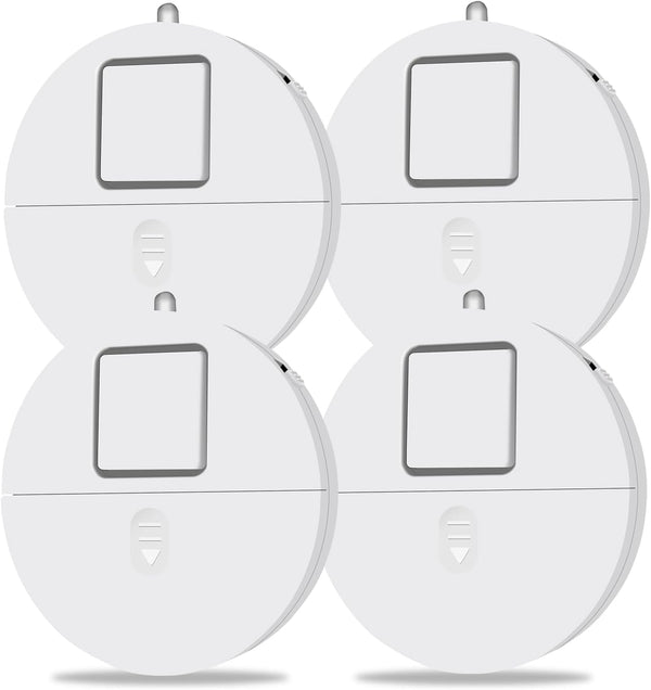 EVA LOGIK Window Alarm System 4-Pack - Ultra-Loud 120dB Alarms with Advanced Vibration Sensors