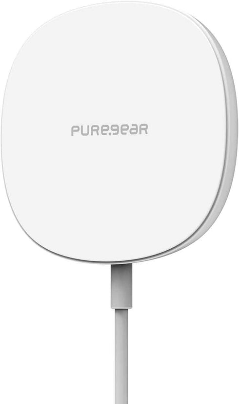 PureGear 15W Qi-Certified Fast Wireless Charging Pad for iPhone 12/12 Pro/12 Pro Max/12 Mini Compatible with MagSafe