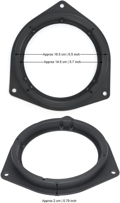 6.5" Aftermarket Plastic Black Speaker Adapter for Toyota Avalon, Corolla, Highlander, Prius, RAV, Solara, Tacoma, Venza