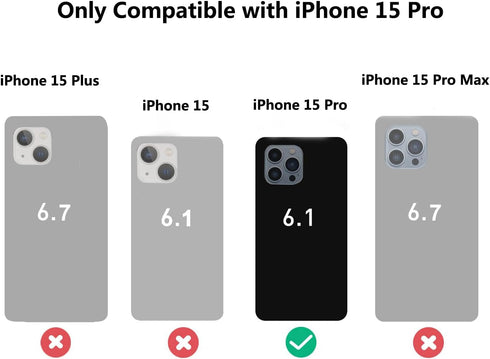 Tuokiou Compatible with iPhone 15 Pro Case,Clear Protective Card Slot Case,Slim Fit Drop Resistant Soft TPU Wallet Case with Bumper,Cute Card Holder Pocket Case for iPhone 15 Pro 6.1 inch (Clear)