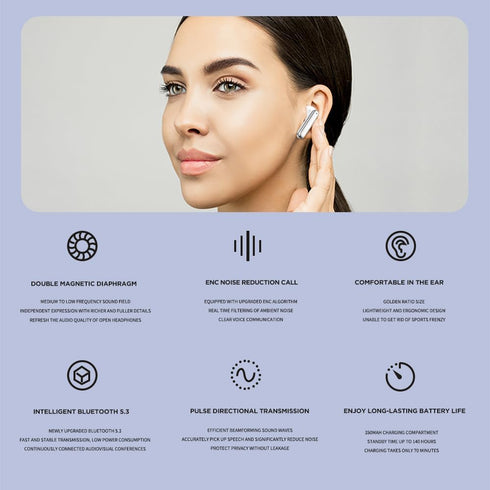 Wireless Earbuds, Bluetooth 5.3 with Hybrid 3X Active Noise Cancelling, 48dB, 45H Playtime, IPX7 Stereo Headphones for