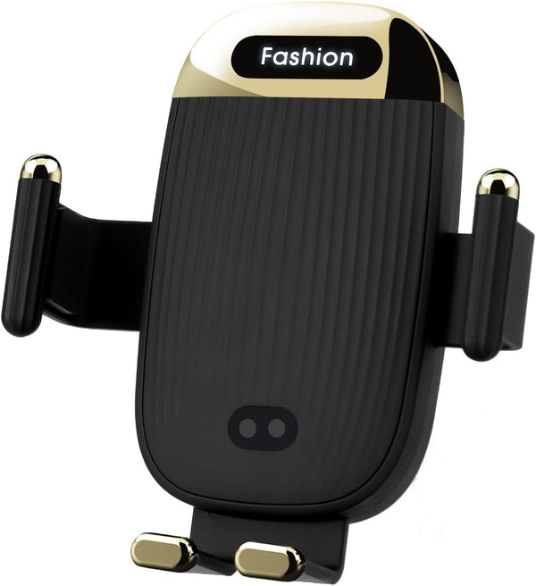 Wireless Car Charger Mount, 15W Qi Fast Charger with Smart Sensor Air Vent, Automatic Clamping Phone Holder for iPhone