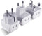 Ceptics Complete European Travel Adapter Set - 3 Pack, Safe Grounded for Cell Phones, Laptops, USA to Europe