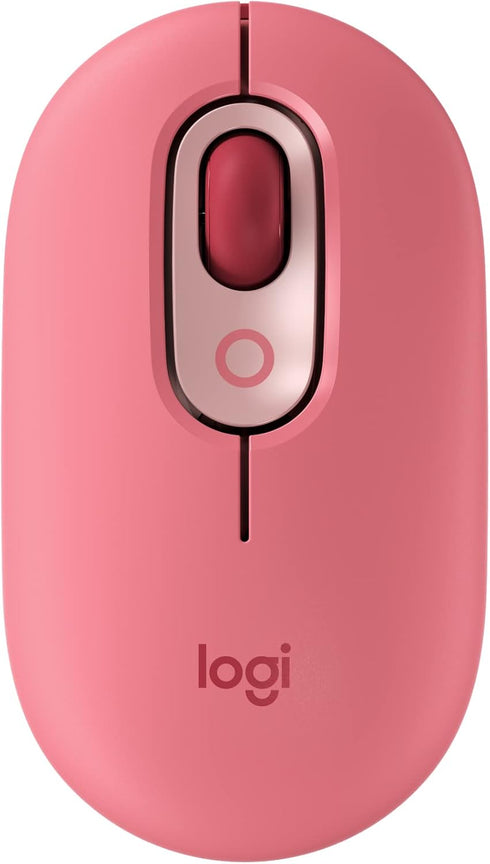Logitech POP Mouse, Wireless Mouse with Customizable Emojis, SilentTouch Technology, Precision/Speed Scroll, Compact