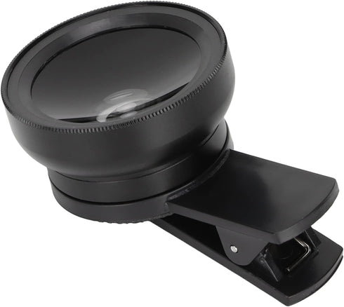 2 in 1 Cell Phone Lens Kit, 0.45X Wide Angle 12.5X Macro Phone Camera Lens, Professional Detachable HD Lens with Clip