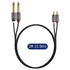 J&D 1/4 to RCA Cable - Gold Plated Copper Shell - 3 Feet Heavy Duty Audio Interconnect Cord