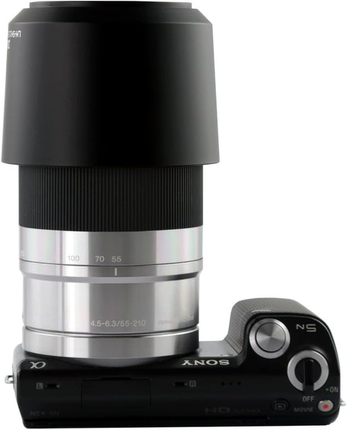 JJC Camera Lens Hood for SONY E 55-210mm f/4.5-6.3 OSS E-Mount Lens - Replaces Sony ALC-SH115