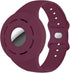 Kids AirTag Case Wrist Band, Soft Silicone Protective Cover for Apple Air Tag Finder, Burgundy