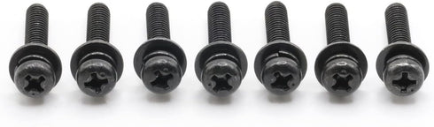 Replacement Screws, 1 Set of Metric Screws (Model RS-204014), Pan Head - Philips Drive - Black Plated (Pack of 7)