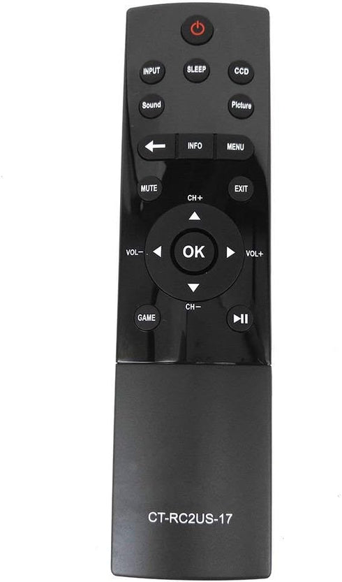 CT-RC2US-17 Remote Control for Toshiba Smart LED HDTV 32L221U, 43L621U, 49L621U, 55L421U, 55L621U, 65L621U
