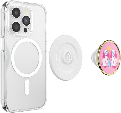 Staffordshire Furries PopSockets Round Phone Grip with Adapter Ring, MagSafe Compatible, Wireless Charging Holder