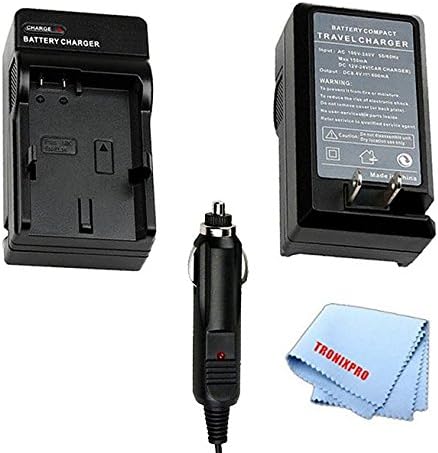 Car/Home Battery Charger for Panasonic DMW-BLF19 Battery for Lumix DMC-GH3, DMC-GH4 Cameras + Tronixpro Microfiber Cloth