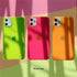 iPhone 11 Case, Neon Clear Case with Camera Lens Cover for Women Girls, Slim Soft Silicone - Neon Pink