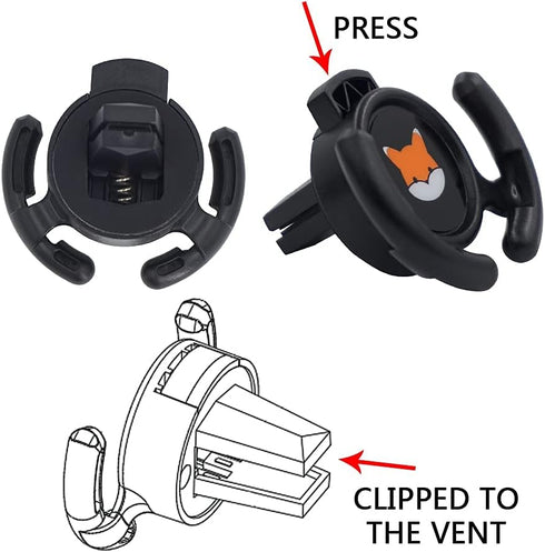 Car Vent Mount Holder 2 Pack, Compatible with Popsocket, Car Mount for Pop Socket Grips with Secure AC Vent Clip