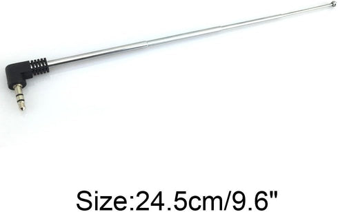 2 Pack 3.5mm Antenna FM AM Radio Telescopic 4 Sections Telescoping Antenna 1/8 inch Jack Plug Connector