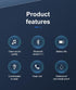 Kamon K530 Wireless Earpiece for Cellphone, Bluetooth 5.1 Headset with Charging Case, Mic for Hands-Free