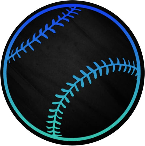 PopSockets Standard PopGrip - Turquoise Teal Blue Baseball Softball on Black
