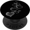 Black and White Hearts Love Sign PopSockets Swappable PopGrip (Black)
