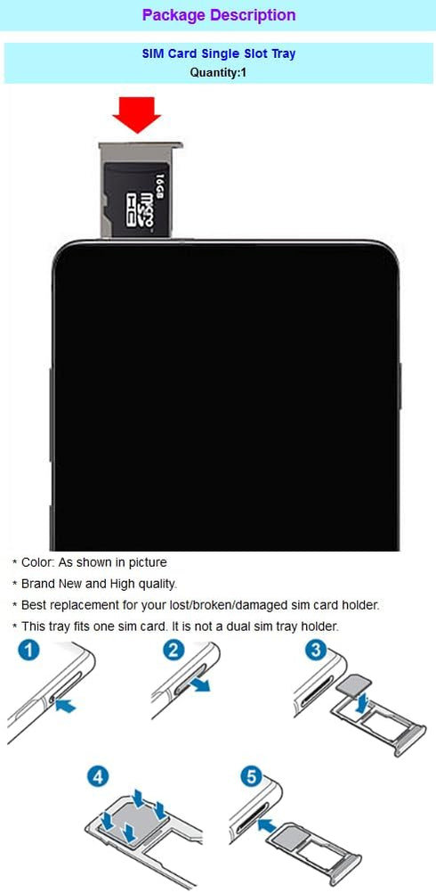 AceSoft 13 Substitutable Upgraded Excellent Standard Extra Dual SIM Card Tray Holder + SIM Card Ejection Pin Compatible