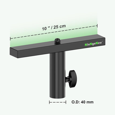 T-Bar Lighting Extension DJ Lighting Stand, Cross Bar for Speaker Stand Tripod Mount