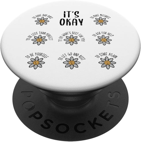 Its Okay Mental Health Depression Apparel, Gift PopSockets Standard PopGrip for Adults