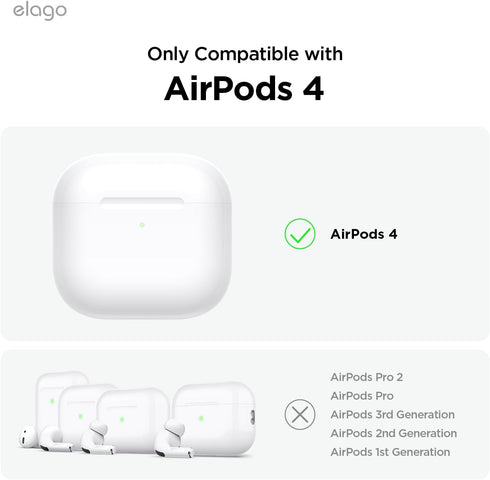 elago 4 4th Armor Compatible with AirPods Case - for AirPods Generation Cover, Carabiner Included, Supports Wireless