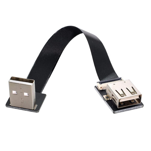 chenyang USB 2.0 Flat Cable, Male to Female 90 Degree UP Angled Data Transfer Charging Adapter 1.0M