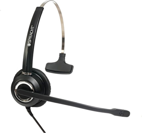 Spracht Zum RJ9 Single Ear Wired Headset for Desktop Phones, Universal Telephone Headsets for Office
