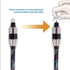 SatelliteSale Digital Toslink SPDIF Audio Optical Fiber Cable, Universal Wire, 15 feet, Nylon Black/Silver Cord