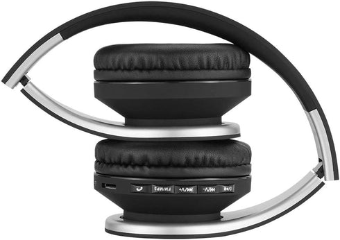 PowerLocus Bluetooth Headphones Over Ear, Wireless Foldable Headphones, Hi-Fi Stereo, Soft Memory Foam Earmuffs,