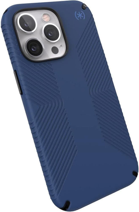 Speck Presidio2 13 Grip Case for Apple iPhone Pro Polycarbonate,Shock-Absorbent Coastal Blue and Black