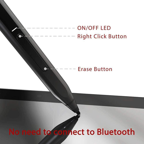 BoxWave Stylus Pen for Dell Inspiron 13 7000 2-in-1, ActiveStudio Active Stylus, Jet Black